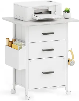 Obrázok produktu pre Kancelársky vozík s 3 zásuvkami, formát A4, šírka pracovnej dosky 56 cm, s kolieskami, určený do kancelárie