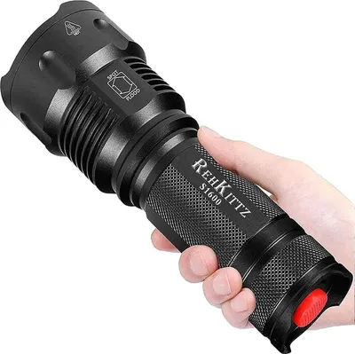 Image de Lampe de poche LED Extrêmement lumineuse 3300 lumens Lampe à main zoomable pour l'extérieur