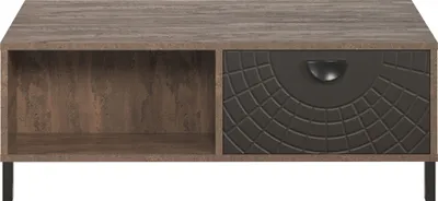 Produktbild von trendteam Wohnen Fusion Couchtisch, Rostoptik Melamin/Perlbronze Tiefzieh Nachbildung, B/H/T ca. 110/37/60 cm