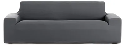 2-Sitzer-Bankbezug, dunkelgrau, elastisch, 94% Polyester, 6% Elastan