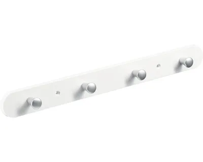 Produktbild von 4er Garderobe Kunststoff weiß 380x40x30 mm, 1 Stück