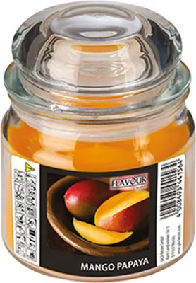 Produktbild von Gala GALA Bonbonglas mit Wachsfüllung, MAXI Ø 90 mm, 120 mm pfirsich - Mango-Papaya 96964 Duftkerzen mit Deckel Design-Kerzen
