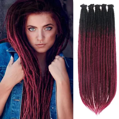 Productafbeelding van Set van 20 Dreadlocks Haar Extensies 61 cm