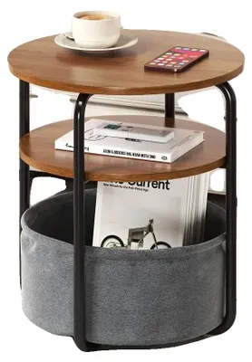 Immagine prodotto di Tavolino, design salvaspazio, montaggio rapido, grigio
