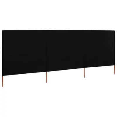 Produktbild von vidaXL 3-teiliges Windschutzgewebe 400 x 120 cm Schwarz