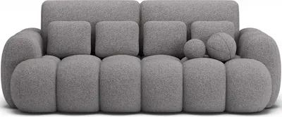 Produktbild von Krudox COT 3-Sitzer Ausziehbares Schlafsofa mit Bettkasten Stauraum und Kissen Couch mit Schlaffunktion 256x105x119 cm Stoff Paolli 04