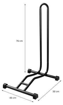 Produktbild von 2x WELLGRO Fahrradständer - Stahl, sicherer Stand - Farbe schwarz, weiß oder silber wählbar, Farbe:Schwarz