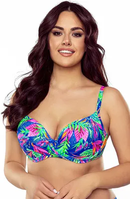 Produktbild von Vivisence 3209 Bikini BH Dame Bademode Bikinioberteil Musterlos Bügel EU, Mehrfarbig,85E