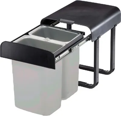 Produktbild von EKOTECH Abfallsammler 16 (2x8) Liter ALADIN für 40 cm Schrankbreite