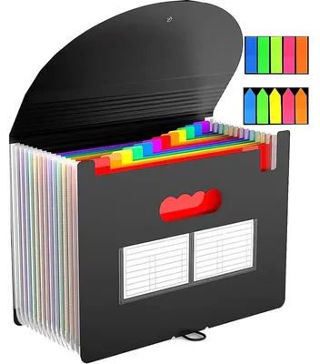 Produktbild von Fächermappe A4 13 Fächer Regenbogen Design PP-Material
