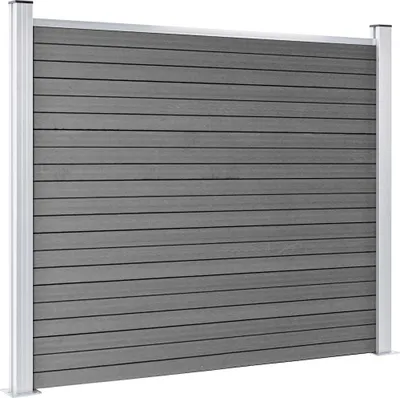 Produktbild von vidaXL Zaunelement Set WPC 526x146 cm Grau