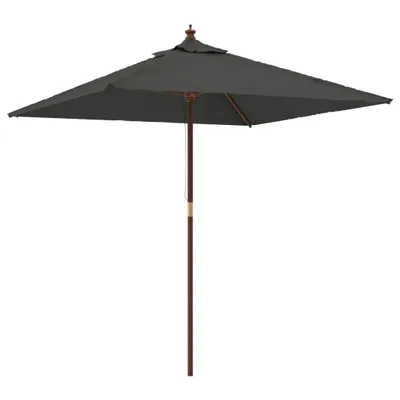 Produktbild von vidaXL Sonnenschirm mit Holzmast Anthrazit 198x198x231 cm