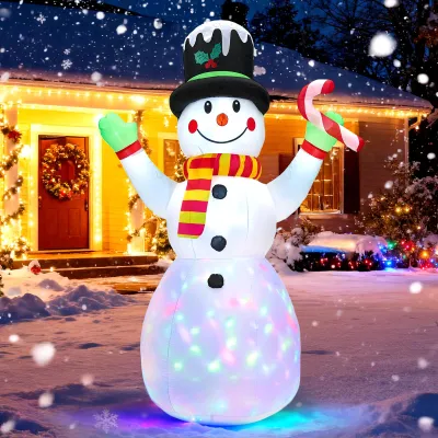 Aufblasbarer Schneemann 210 cm, LED, Weihnachtsdeko