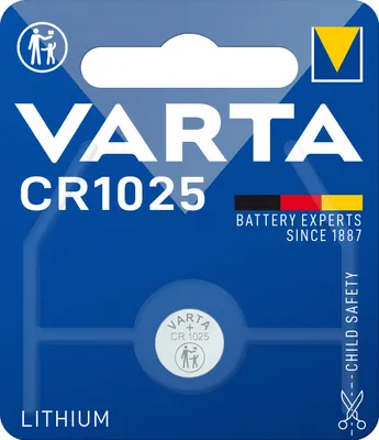 Obrázek produktu pro Varta CR 1025, Baterie na jedno použití, CR1025, Lithium, 3 V, 1 kusů, Ocel