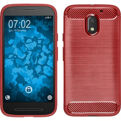 Produktbild von PhoneNatic Case kompatibel mit Lenovo Moto E3 - rot Silikon Hülle Ultimate + 2 Schutzfolien