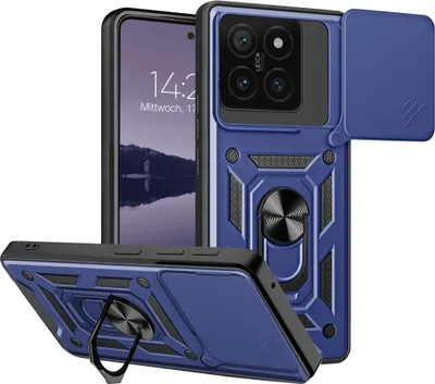 Produktbild von Armor Handyhülle für Xiaomi 14T Kameraschutz Handy Panzer Case Cover Schutzhülle Outdoor Farbe: Blau