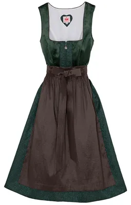 Produktbild von Spieth&Wensky 2-teiliges Buchsbaum Midi-Dirndl Kleid Dirndl Trachtenkleid Rocklänge 70cm, Farbe:Grün, Größe:42/XL