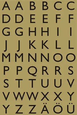 Image de Lettres 13 x 12 mm A-Z autocollantes, feuille dorée noire, lot de 10 x 4 feuilles