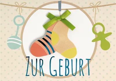 Produktbild von Geburt Baby Freudiges Ereignis Glückwunschkarte im Format 115x17cm