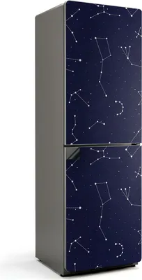 Produktbild von Sternbildmuster – Magnetische Kühlschrank Abdeckung – Dekorfolie magnetisch Küche – Kühlschrank Magnet Deko – selbstklebende Magnettafel – Magnetfolie für Kühlschranktür – 60x190 cm