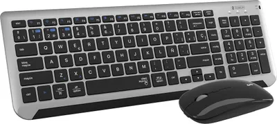 Produktbild von Tastatur mit Maus Subblim SUBKBC-DCEP20 Schwarz Grau Qwerty Spanisch QWERTY
