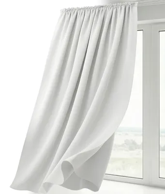 Immagine prodotto di Tenda oscurante, bianca, 300x245 cm, con passacorda a forma di U, ideale per la camera da letto