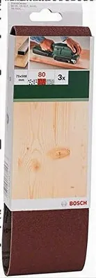 Produktbild von Bosch Schleifband 3 Stück, 75 x 508 mm, Körnung 80 für Bandschleifer