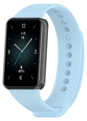 Produktbild von Für Honor Band 9 hochwertiges TPU Solid Color Watch Ersatz Arm Band Hellblau