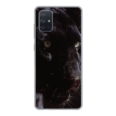 Produktbild von MuchoWow® Handyhülle Schutzhülle Hülle für Samsung Galaxy A71 Panther - Tier - Schwarz Silikon Softcase Handy Hülle - Kartenbesitzer
