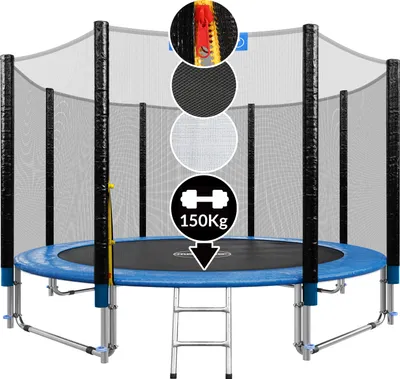 Produktbild von Monzana Trampolin | Ø 305 cm | Komplettset inkl. Sicherheitsnetz, Leiter, Randabdeckung & Zubehör | Kindertrampolin Gartentrampolin