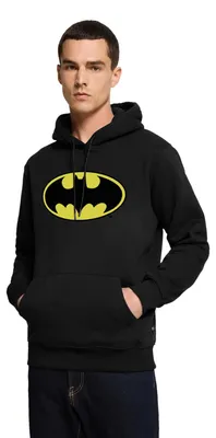 Produktbild von Spreadshirt DC Comics Batman Original  Logo Herren Premium Hoodie, L, Schwarz