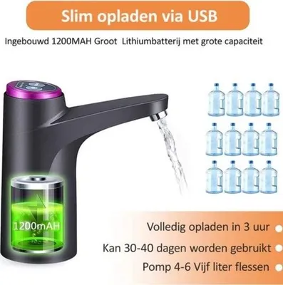 Obrázek produktu pro Dávkovač vody USB - Elektrický kohoutek - Na vodu a tekutiny
