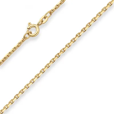 Produktbild von 1,6mm Ankerkette diamantiert Kette Collier Halskette aus 585 Gold Gelbgold 45cm