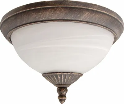 Image de Rabalux 8377 Plafonnier d'extérieur Madrid, E27, or-blanc, rond, ø335mm