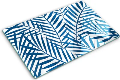 Obrázek produktu pro Kryt varné desky – Kryt na indukční desku – Ochranná skleněná deska – 80x52 cm– Skleněné ochranné desky na sporák –Tvrzené sklo –Palmové listy