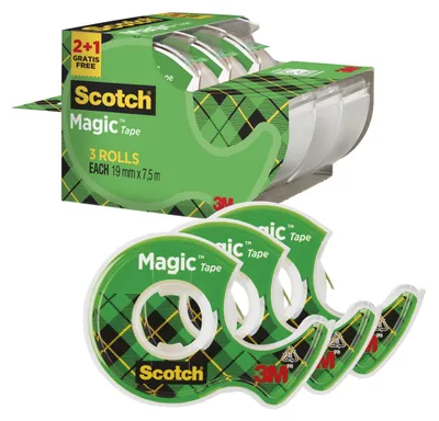 Produktbild von Scotch 8-1975 C3/2, 7,5 m, Transparent, Fotopapier, Papier, Matte, 19 mm, 3 Stück(e)