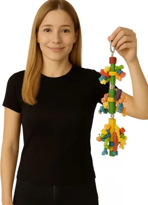 Image de 3-en-1 - Jouet en bois coloré pour tous PaPug 61 cm