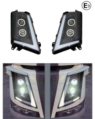 Obrázok produktu pre Sada LED svetlometov s potkávacími, diaľkovými a dennými svetlami (DRL) pre VOLVO FH4 / FM4 od roku 2012