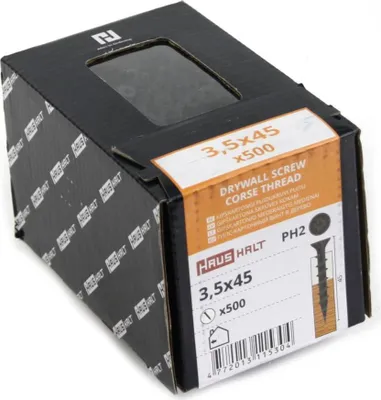 Produktbild von 500x Schnellbauschrauben 3,5x45mm Grobgewinde Rigips Gipskartonschrauben PH2