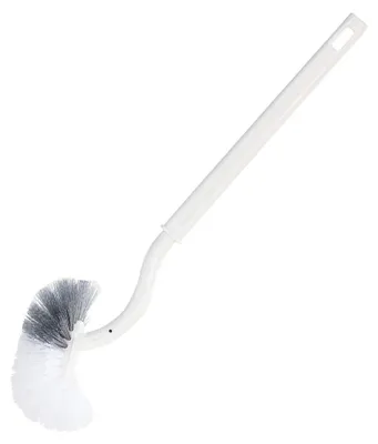 Produktbild von WC-Bürste, kompakte Badbürste mit Griff, gebogenes Design, abgewinkelter Reinigungsbürste mit starken Borsten für gründliche Reinigung