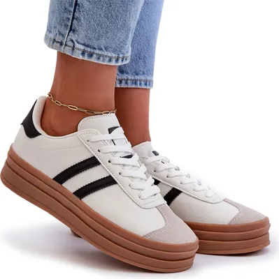 Zdjęcie produktu dla Sneakersy Damskie Na Platformie Białe Egelia 39