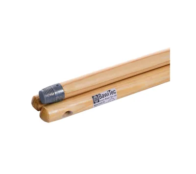 Produktbild von 3 Stück Holzstiele Qualitäts Besenstiele Länge 120cm lackiert mit Aufhängeloch Standard-Gewinde Ersatzstiele für Besen Schrubber Wischer Bürsten