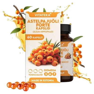 Obrázek produktu pro Rakytníkový olej Forte – 60 kapslí – Vitateka
