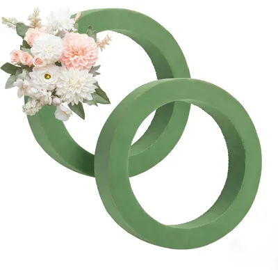 Steckschaum-Kranz, 20 cm, 2 Stück, für frische Blumen