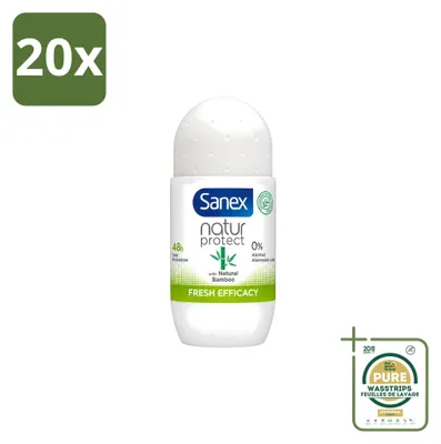 Obrázek produktu pro 20 kusů deodorantu Sanex Bamboo Fresh, roll-on, objem 50 ml – balení
