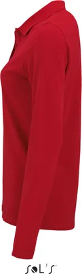 Produktbild von SOLs 02083 | Damen Long-Sleeve Piqué Polo Shirt Perfect - Farbe: Red - Größe: XL