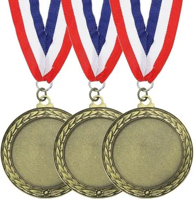 Produktbild von Famanu Medaillen Set 3x Gold mit Band für Preise und Veranstaltungen