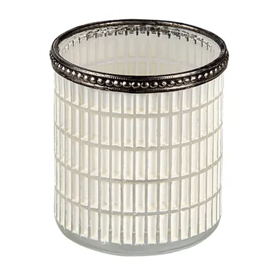 Zdjęcie produktu dla Clayre & Eef Pojemnik na podgrzewacze Ø 8x9 cm Białe szkło