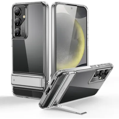 Produktbild von Hülle mit Ständer für Samsung Galaxy S24 Plus, Militärnorm Sturzschutz, 3 Standmodi, Klar