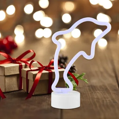 Zdjęcie produktu dla Neonowa lampka LED w kształcie delfina Wodoodporna mała lampka nocna do dekoracji pokoju